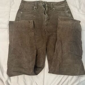 American Eagle Outfitters Taupe Corduroy Straight Leg Jeans